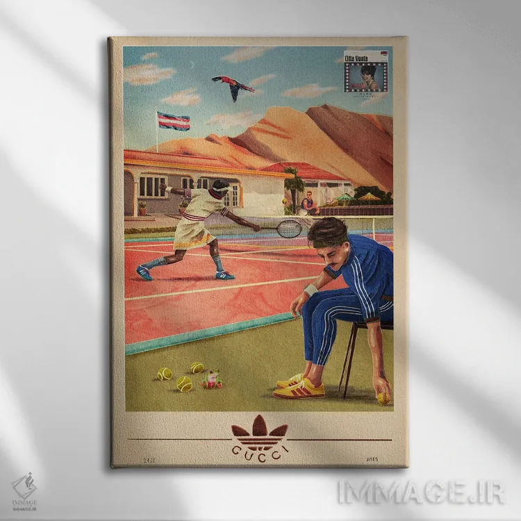 تابلو دکوراتیو متل گوچی اثر جیمی ادلر - نمای روبهرو روی دیوار