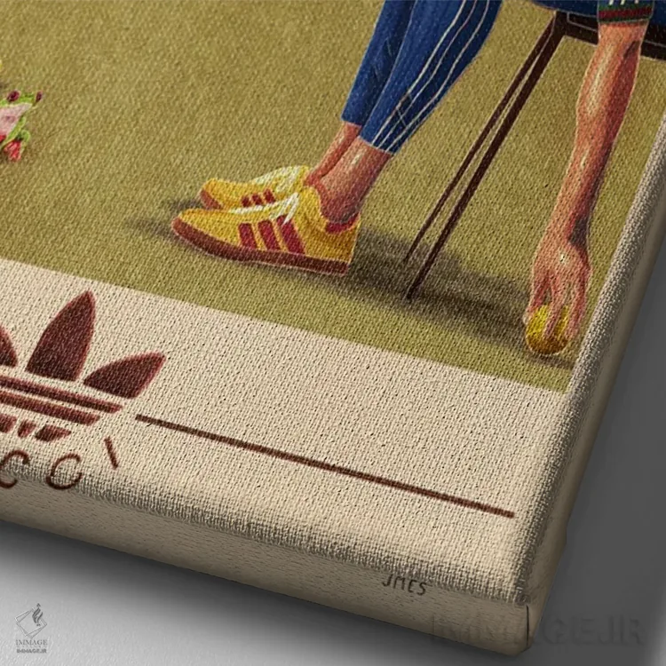تابلو دکوراتیو متل گوچی اثر جیمی ادلر - نمای نزدیک بافت بوم