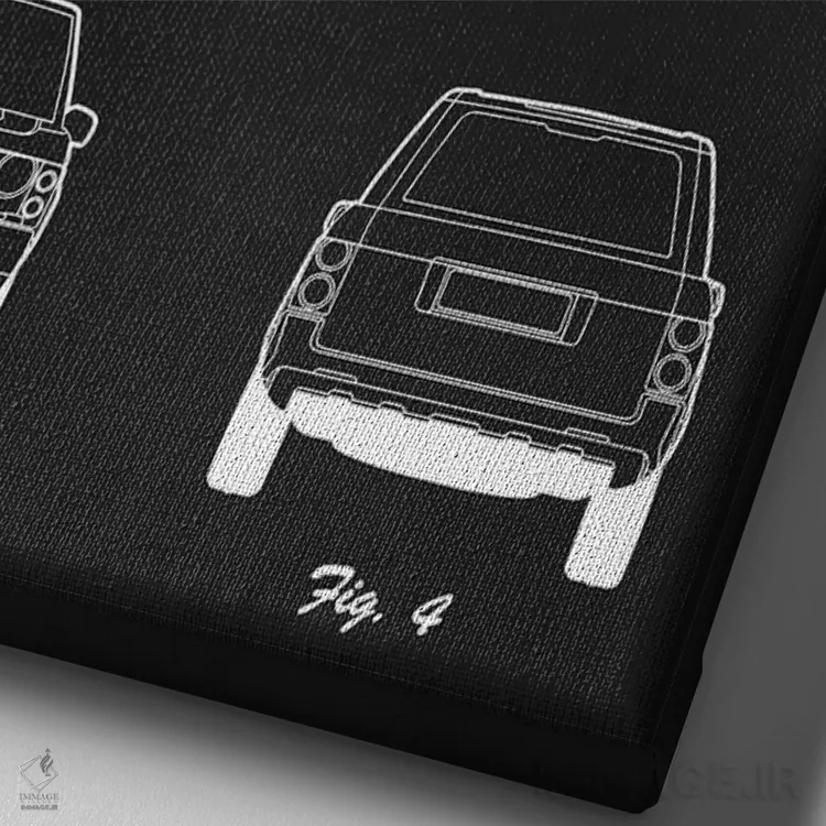 تابلو دکوراتیو لندروور رنج روور ۲۰۰۵ اثر جوزف فرناندو - نمای نزدیک بافت بوم