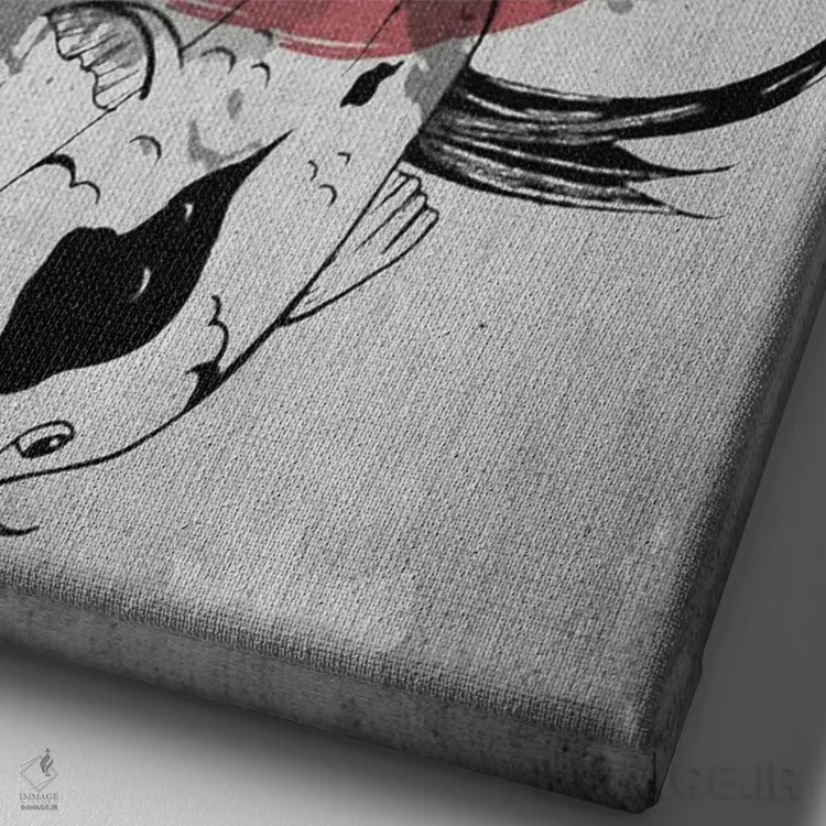 تابلو دکوراتیو کوی یین و یانگ اثر جوزف فرناندو - نمای نزدیک بافت بوم