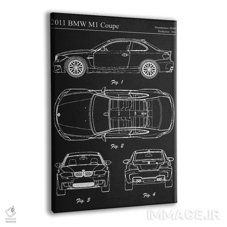 تابلو دکوراتیو بی ام و ام۱ کوپه ۲۰۱۱ اثر جوزف فرناندو - نمای پرسپکتیو محصول