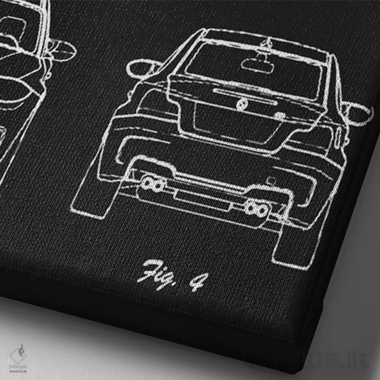 تابلو دکوراتیو بی ام و ام۱ کوپه ۲۰۱۱ اثر جوزف فرناندو - نمای نزدیک بافت بوم