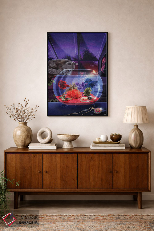 تابلو دکوراتیو تنگ ماهی اثر جیمی ادلر - D1B