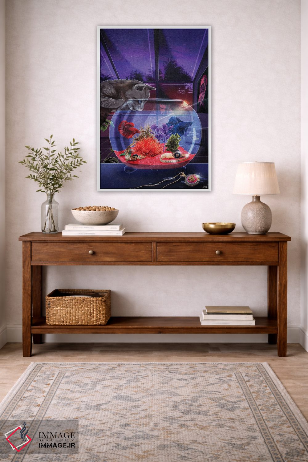 تابلو دکوراتیو تنگ ماهی اثر جیمی ادلر - D3W