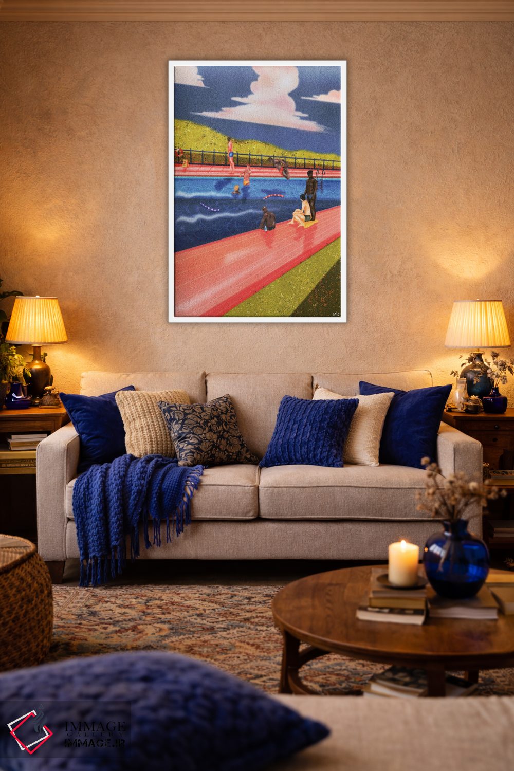 تابلو دکوراتیو شناگران اثر جیمی ادلر - D3W