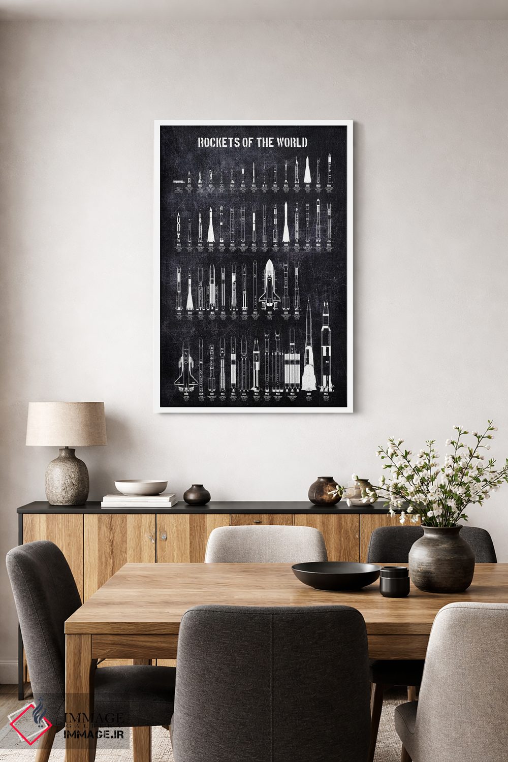تابلو دکوراتیو موشک های جهان اثر جوزف فرناندو - D4W