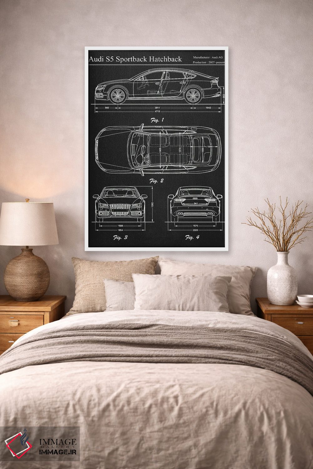 تابلو دکوراتیو آئودی اس۵ اسپرت بک هاچ بک ۲۰۱۱ اثر جوزف فرناندو - D1W