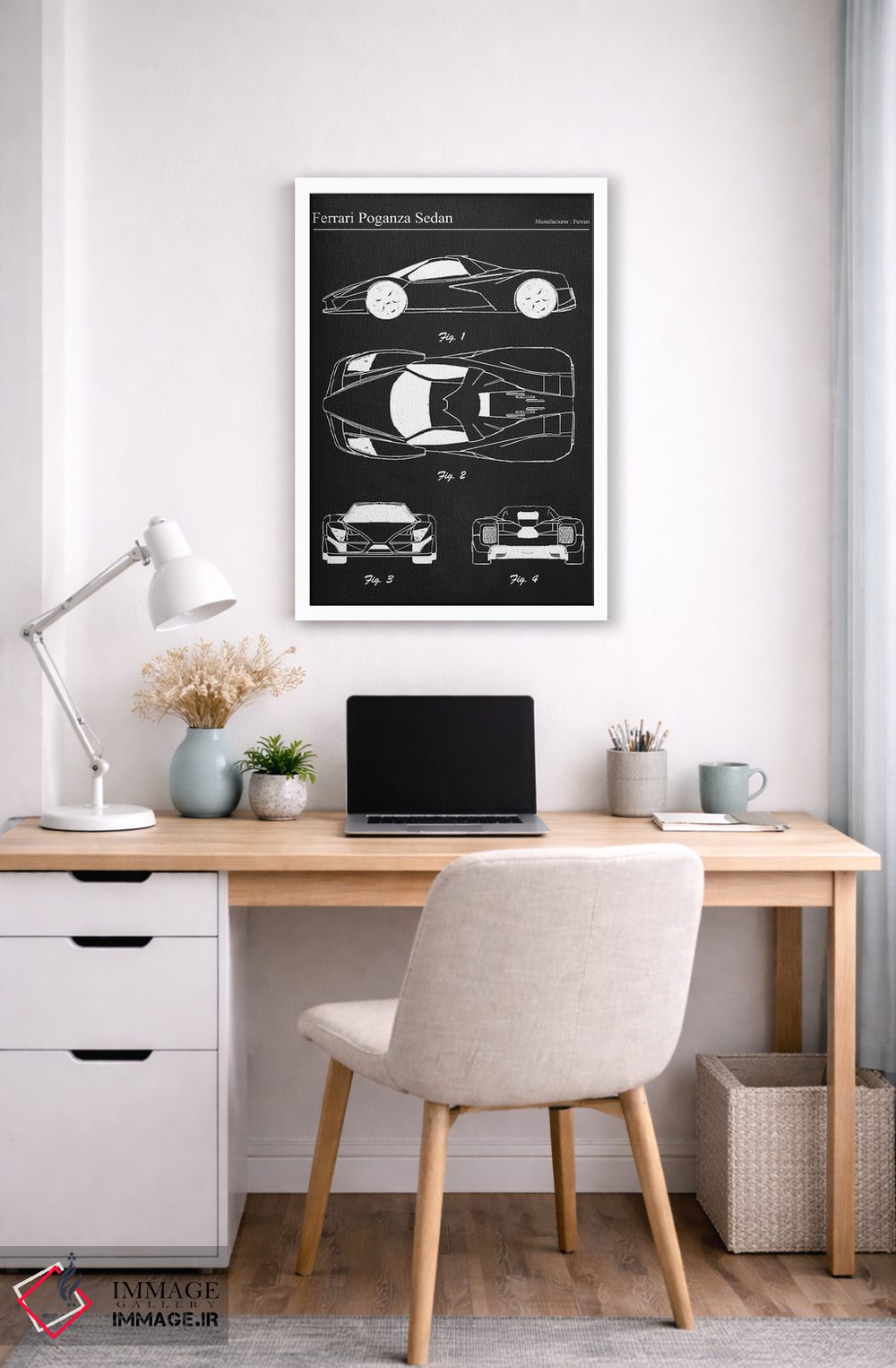 تابلو دکوراتیو فراری پوگانزا سدان اثر جوزف فرناندو - D4W