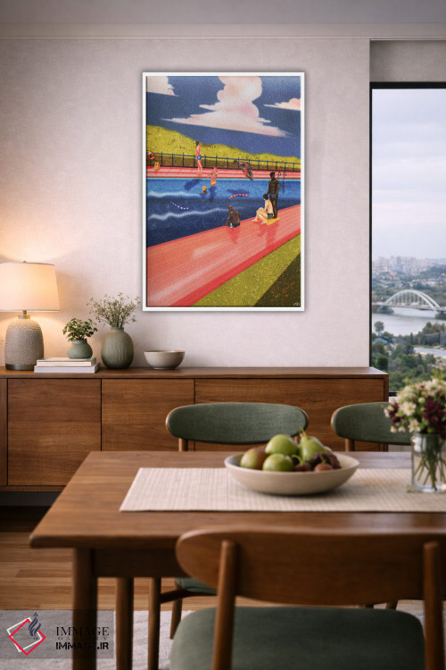 تابلو دکوراتیو شناگران اثر جیمی ادلر - D6W