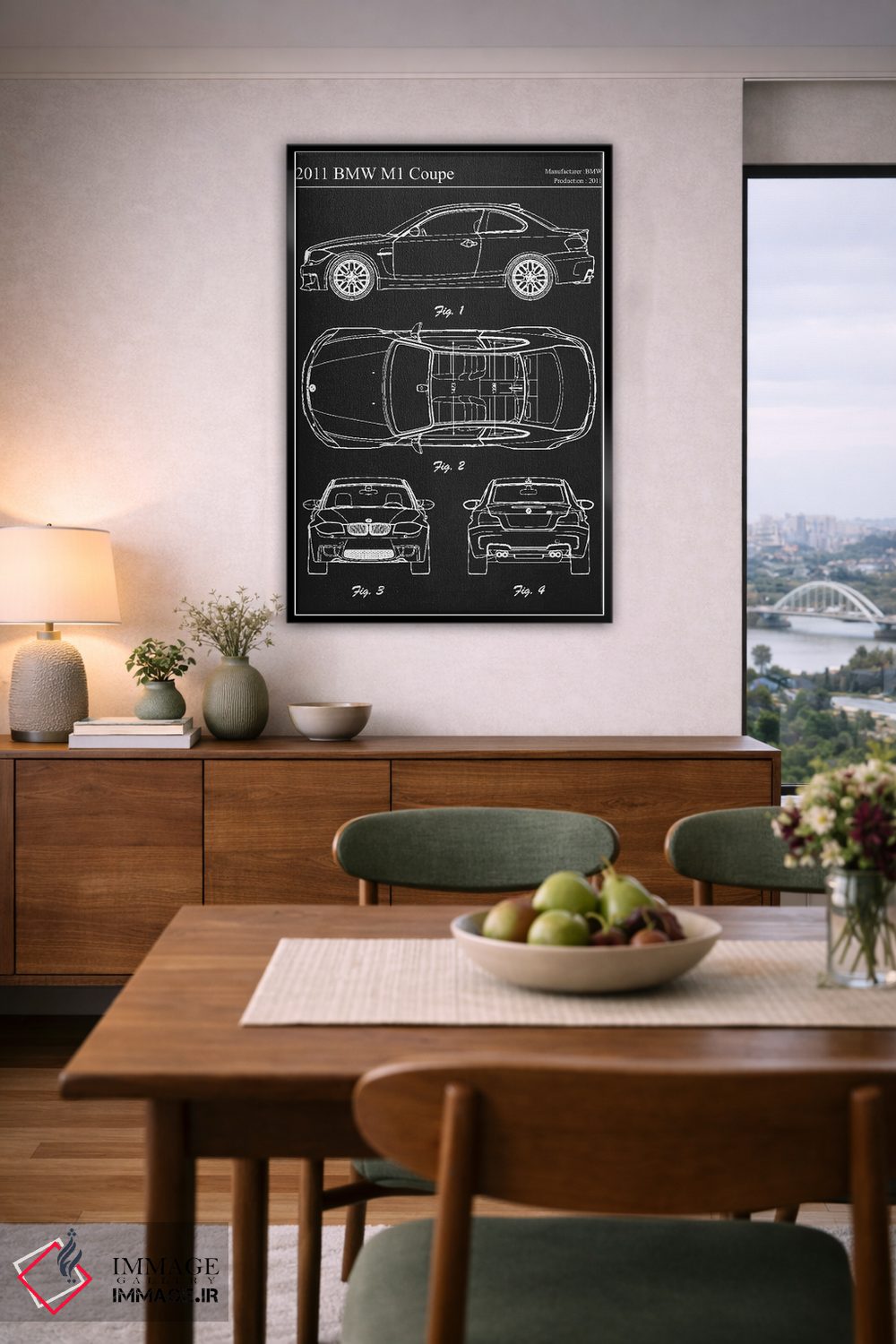 تابلو دکوراتیو بی ام و ام۱ کوپه ۲۰۱۱ اثر جوزف فرناندو - D6B