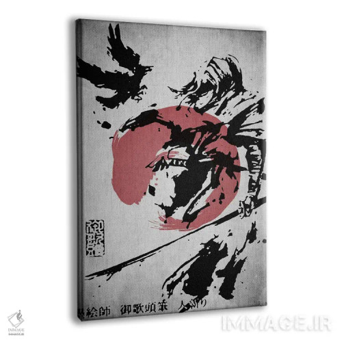 تابلو دکوراتیو کلاغ سامورایی اثر جوزف فرناندو - نمای پرسپکتیو محصول