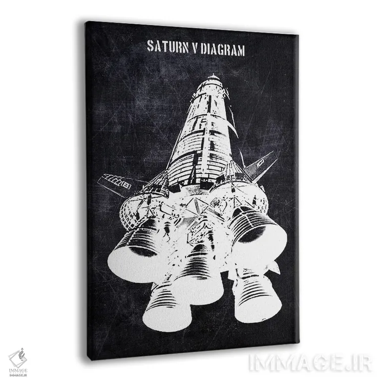 تابلو دکوراتیو نمودار ساترن ۵ اثر جوزف فرناندو - نمای پرسپکتیو محصول