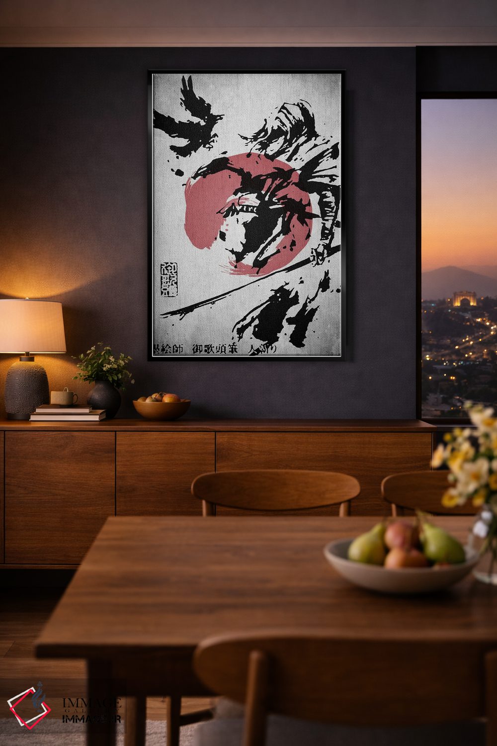 تابلو دکوراتیو کلاغ سامورایی اثر جوزف فرناندو - D2B