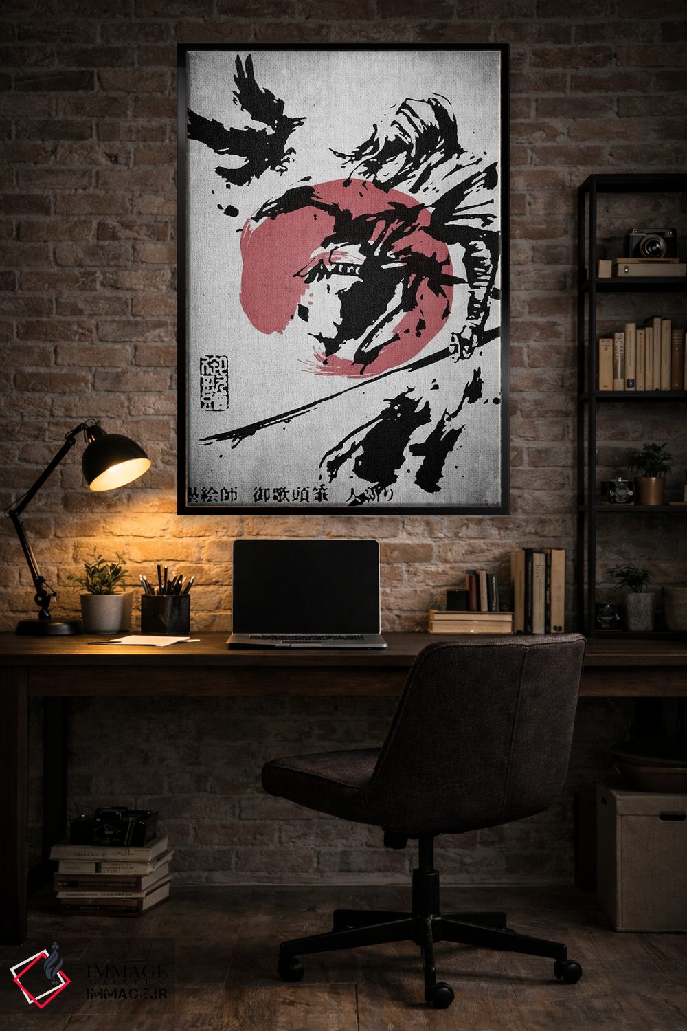 تابلو دکوراتیو کلاغ سامورایی اثر جوزف فرناندو - D5B