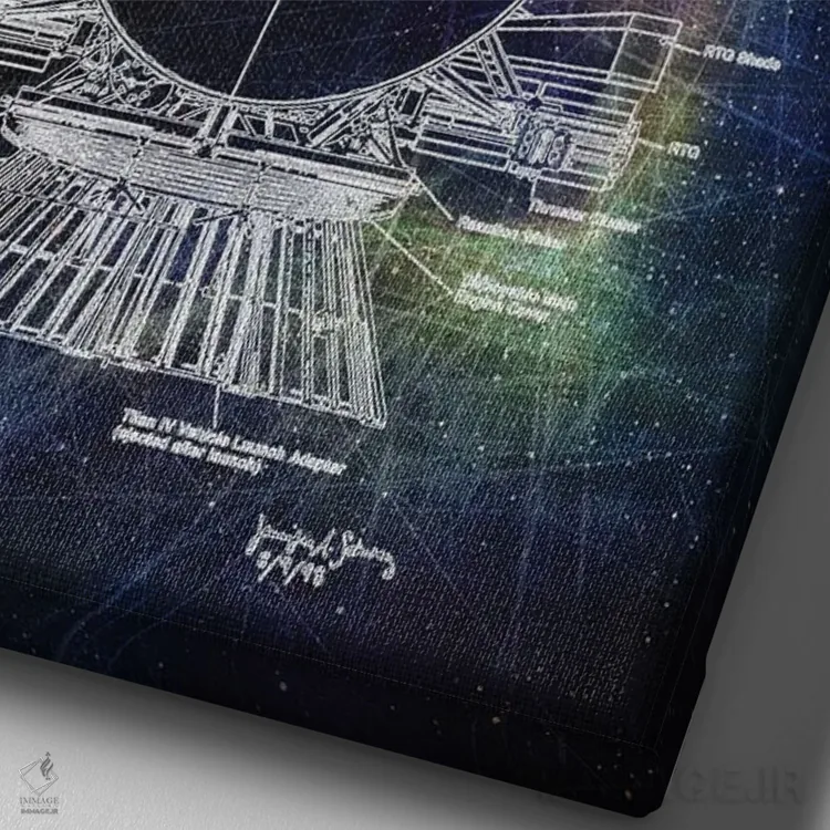 تابلو دکوراتیو کاسینی شماره ۲ اثر جوزف فرناندو - نمای نزدیک بافت بوم