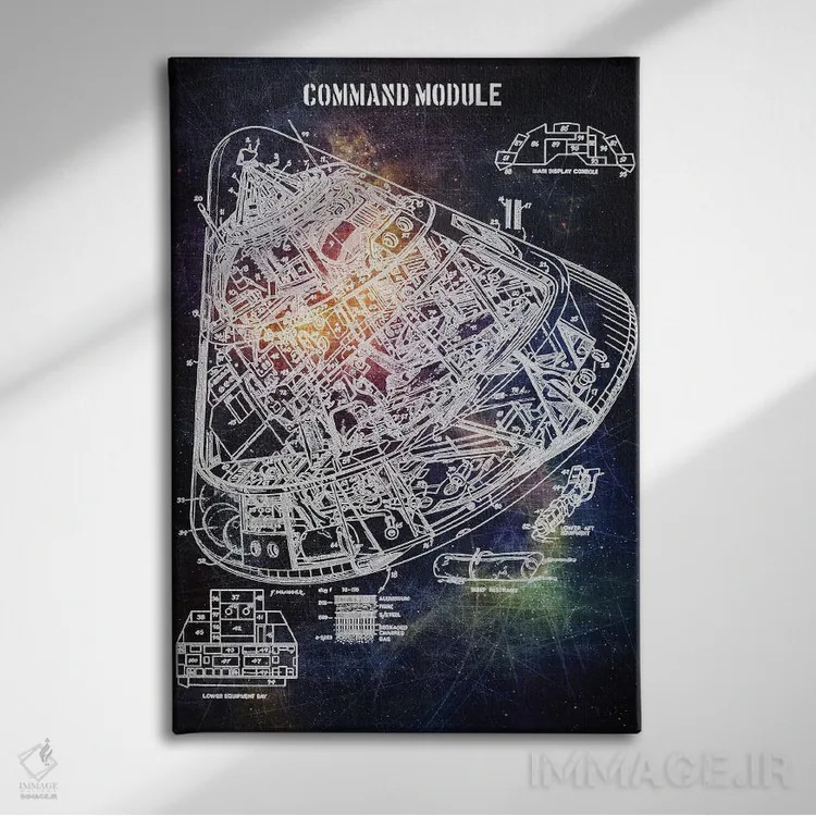 تابلو دکوراتیو ماژول فرماندهی اثر جوزف فرناندو - نمای روبهرو روی دیوار