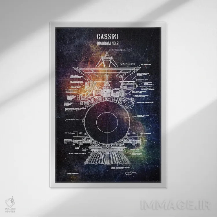 تابلو دکوراتیو کاسینی شماره ۲ اثر جوزف فرناندو - نمای قابدار سفید