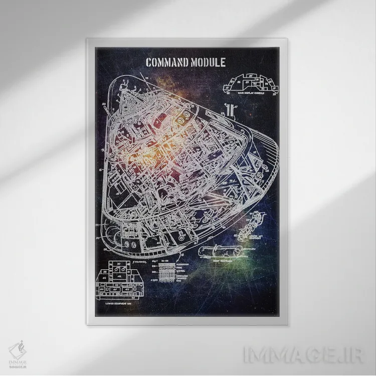 تابلو دکوراتیو ماژول فرماندهی اثر جوزف فرناندو - نمای قابدار سفید