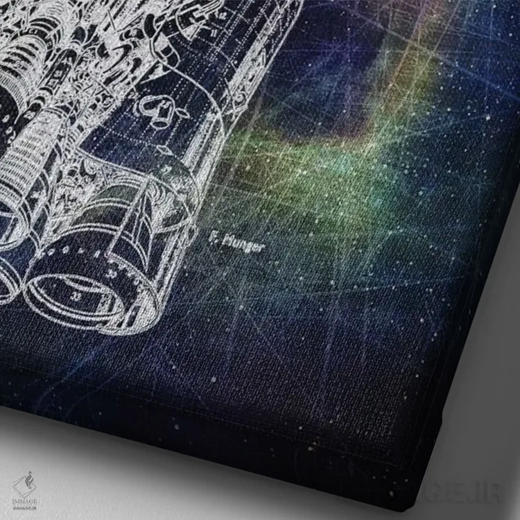 تابلو دکوراتیو ساترن I مدل SA-I اثر جوزف فرناندو - نمای نزدیک بافت بوم