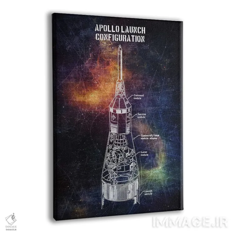 تابلو دکوراتیو پرتاب آپولو اثر جوزف فرناندو - نمای پرسپکتیو محصول