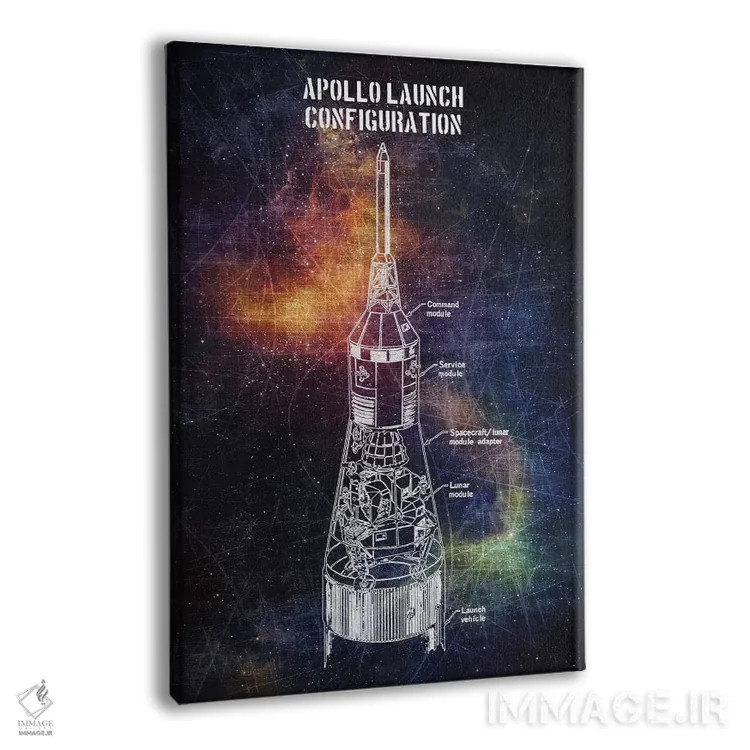 تابلو دکوراتیو پرتاب آپولو اثر جوزف فرناندو - نمای پرسپکتیو محصول