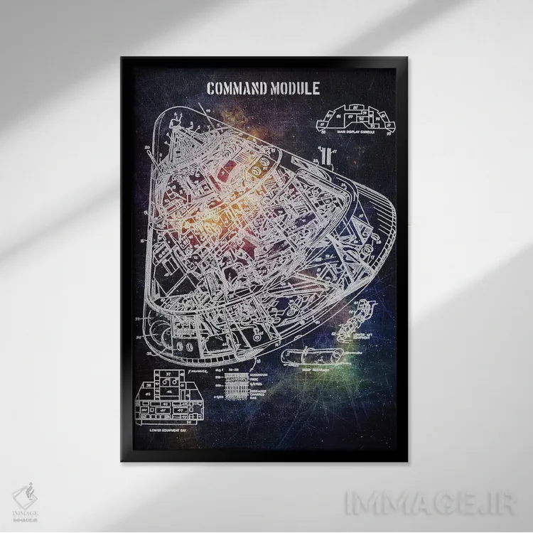 تابلو دکوراتیو ماژول فرماندهی اثر جوزف فرناندو - نمای قابدار مشکی