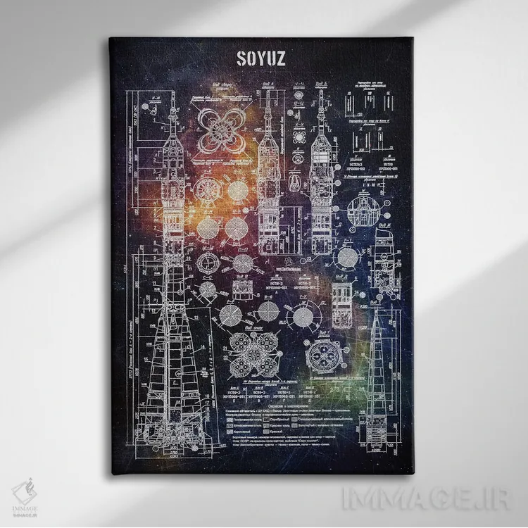 تابلو دکوراتیو سایوز اثر جوزف فرناندو - نمای روبهرو روی دیوار