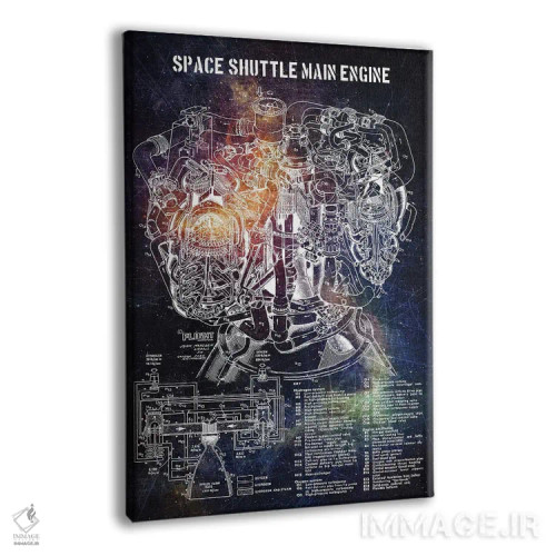 تابلو دکوراتیو موتور اصلی شاتل فضایی ۱ اثر جوزف فرناندو - نمای پرسپکتیو محصول