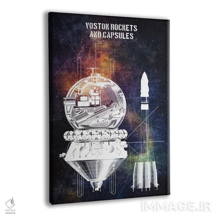 تابلو دکوراتیو موشک های ووستوک ۲ اثر جوزف فرناندو - نمای پرسپکتیو محصول