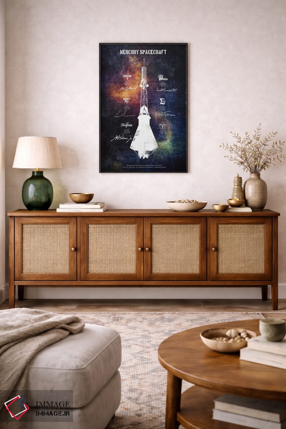 تابلو دکوراتیو فضاپیمای مرکوری ۱ اثر جوزف فرناندو - D3B