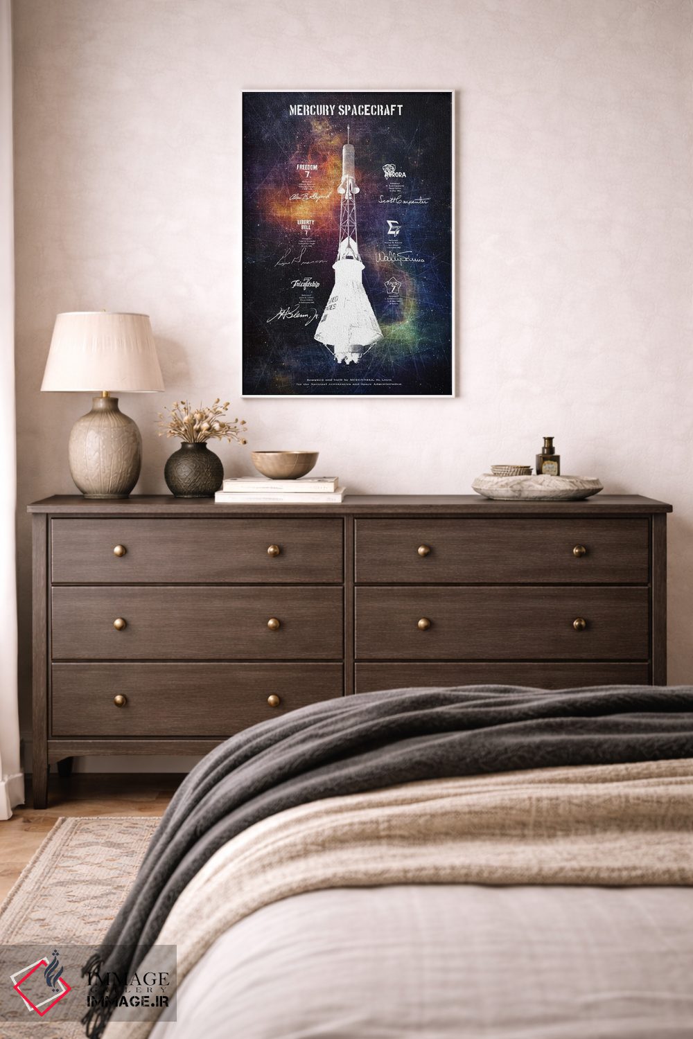 تابلو دکوراتیو فضاپیمای مرکوری ۱ اثر جوزف فرناندو - D2W
