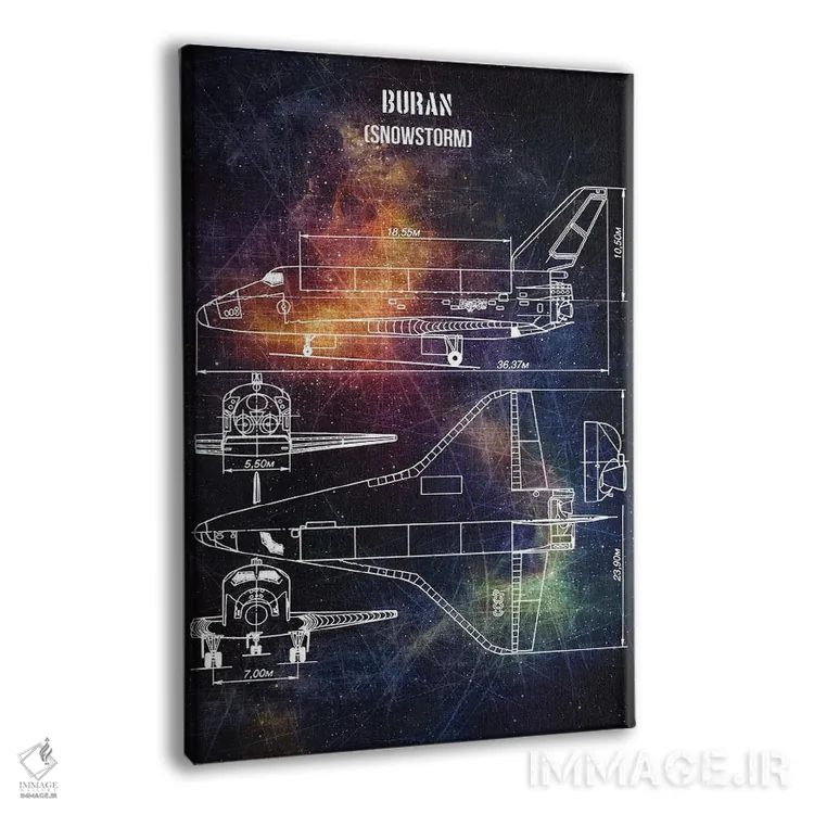 تابلو دکوراتیو بوران اثر جوزف فرناندو - نمای پرسپکتیو محصول