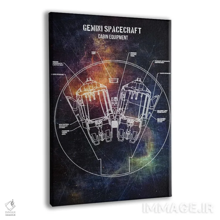 تابلو دکوراتیو فضاپیمای جمینی اثر جوزف فرناندو - نمای پرسپکتیو محصول