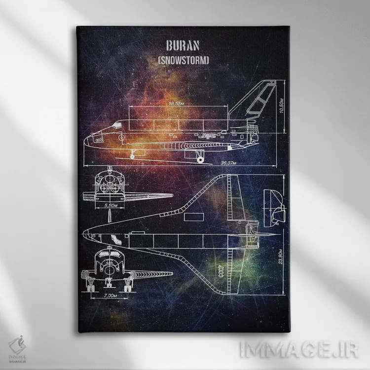تابلو دکوراتیو بوران اثر جوزف فرناندو - نمای روبهرو روی دیوار