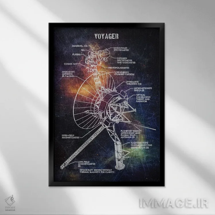 تابلو دکوراتیو وویجر اثر جوزف فرناندو - نمای قابدار مشکی