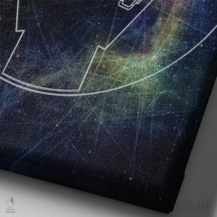 تابلو دکوراتیو فضاپیمای جمینی اثر جوزف فرناندو - نمای نزدیک بافت بوم