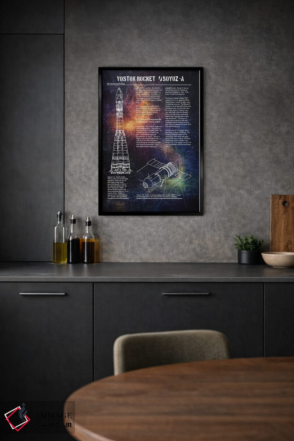 تابلو دکوراتیو موشک ووستوک و سایوز-A ۱ اثر جوزف فرناندو - D1B