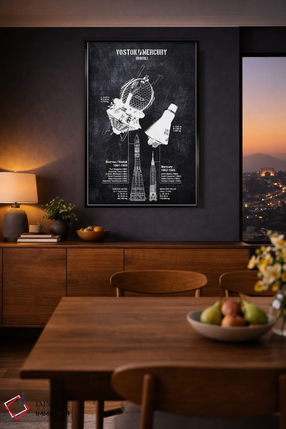 تابلو دکوراتیو ووستوک مرکوری اثر جوزف فرناندو - D3B