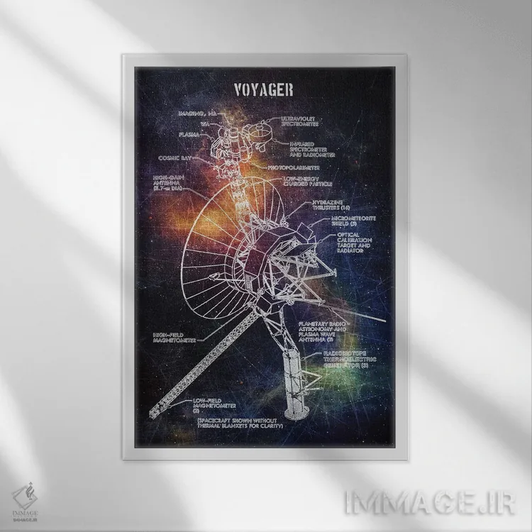 تابلو دکوراتیو وویجر اثر جوزف فرناندو - نمای قابدار سفید