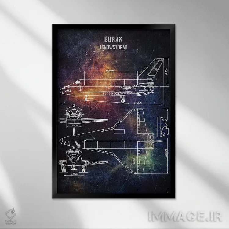 تابلو دکوراتیو بوران اثر جوزف فرناندو - نمای قابدار مشکی