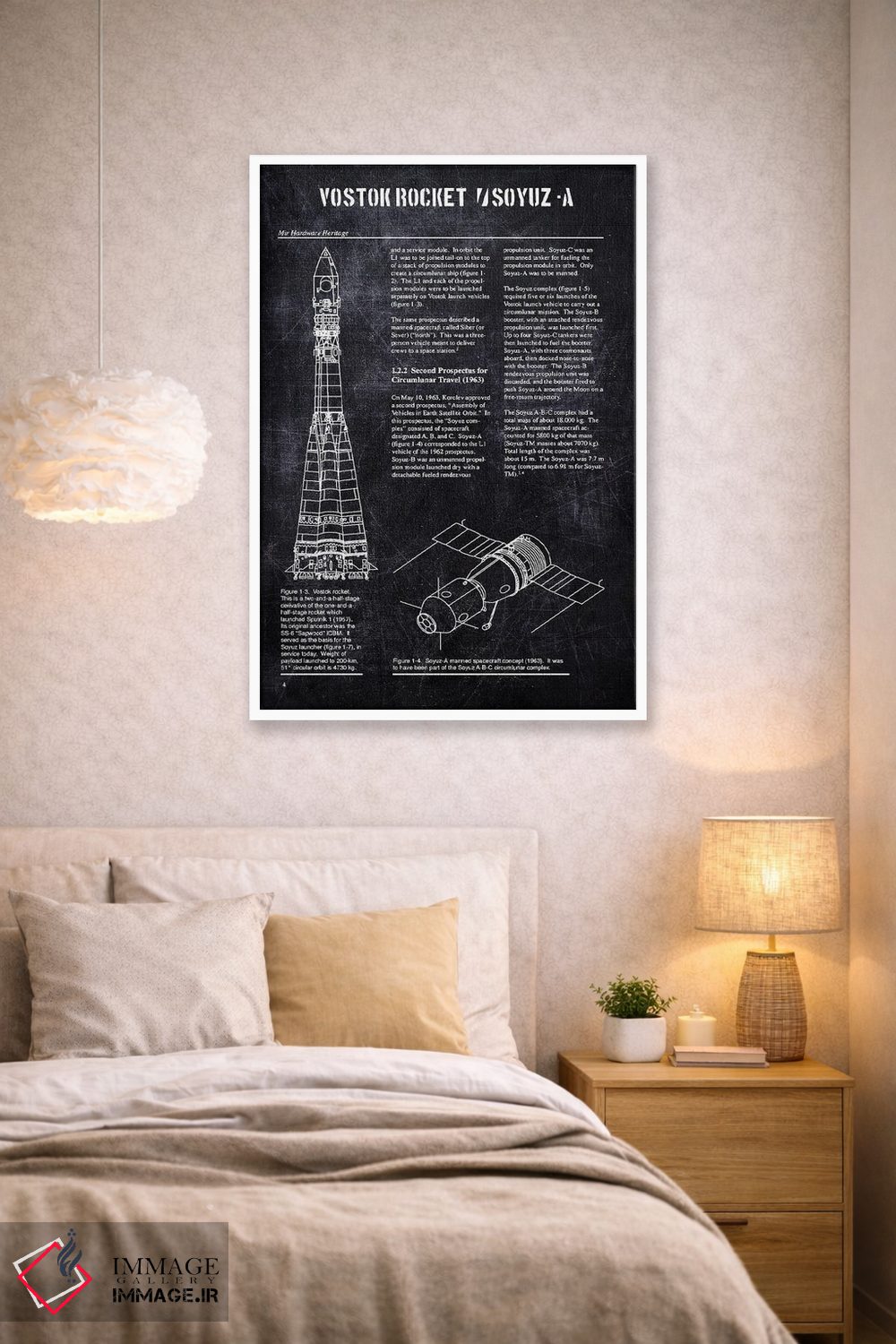 تابلو دکوراتیو موشک ووستوک و سایوز اثر جوزف فرناندو - D1W