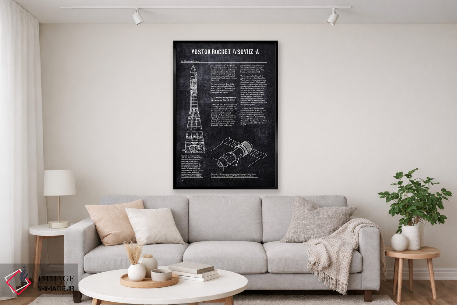تابلو دکوراتیو موشک ووستوک و سایوز اثر جوزف فرناندو - D2B