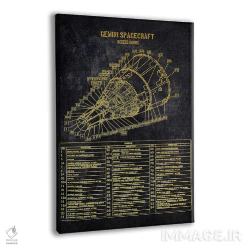 تابلو دکوراتیو جمینی طلایی اثر جوزف فرناندو - نمای پرسپکتیو محصول