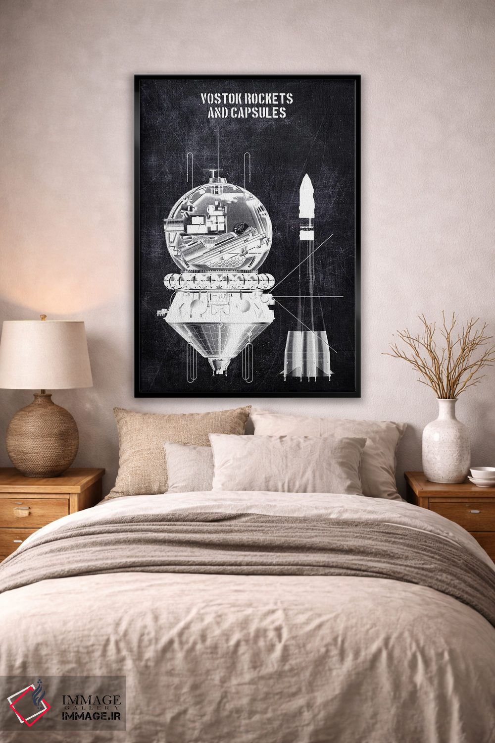 تابلو دکوراتیو موشک های ووستوک اثر جوزف فرناندو - D2B