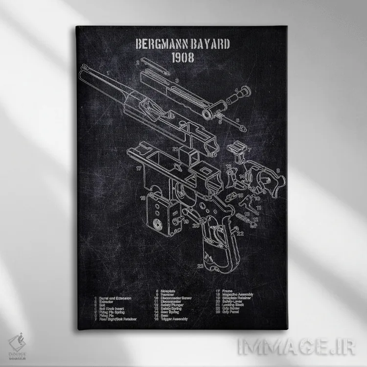 تابلو دکوراتیو برگمان بایارد اثر جوزف فرناندو - نمای روبهرو روی دیوار