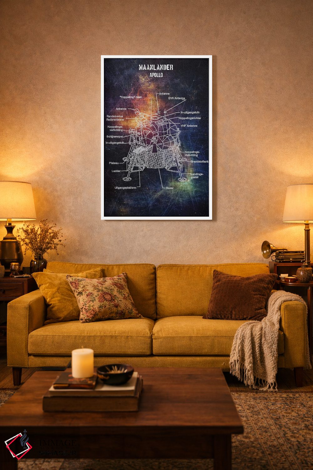 تابلو دکوراتیو فرودگر ماه اثر جوزف فرناندو - D2W