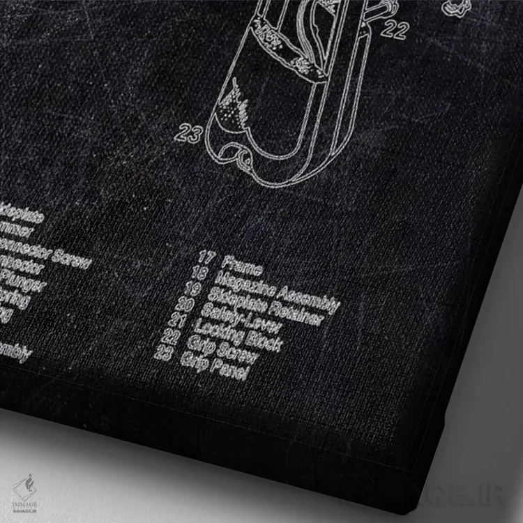 تابلو دکوراتیو برگمان بایارد اثر جوزف فرناندو - نمای نزدیک بافت بوم