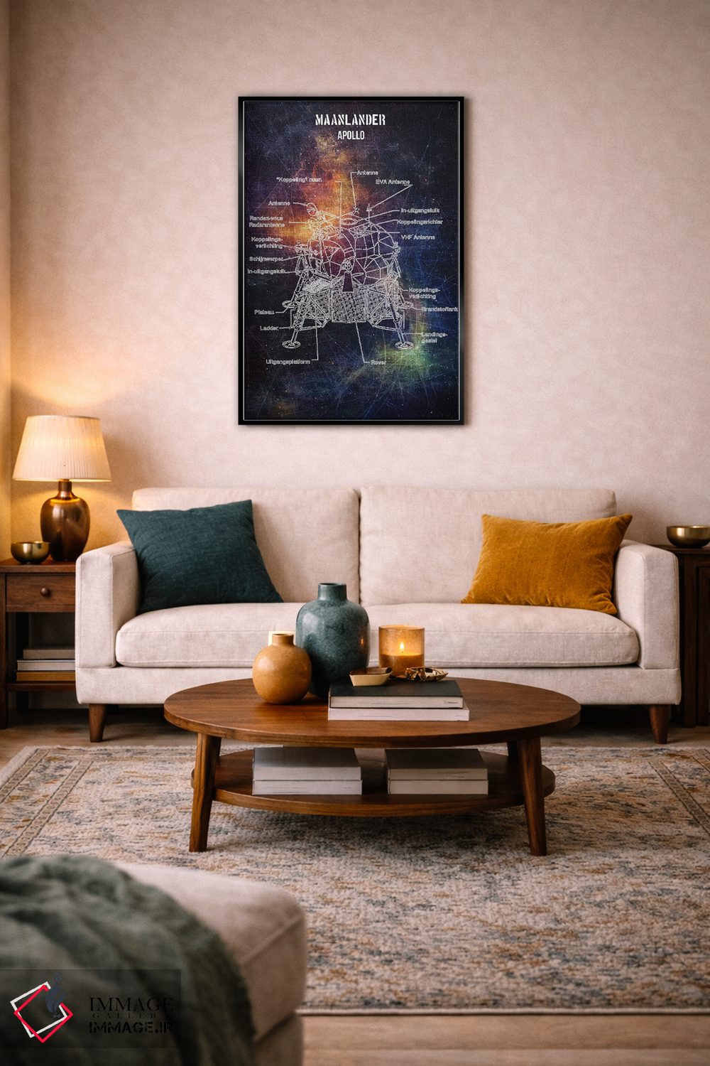 تابلو دکوراتیو فرودگر ماه اثر جوزف فرناندو - D4B