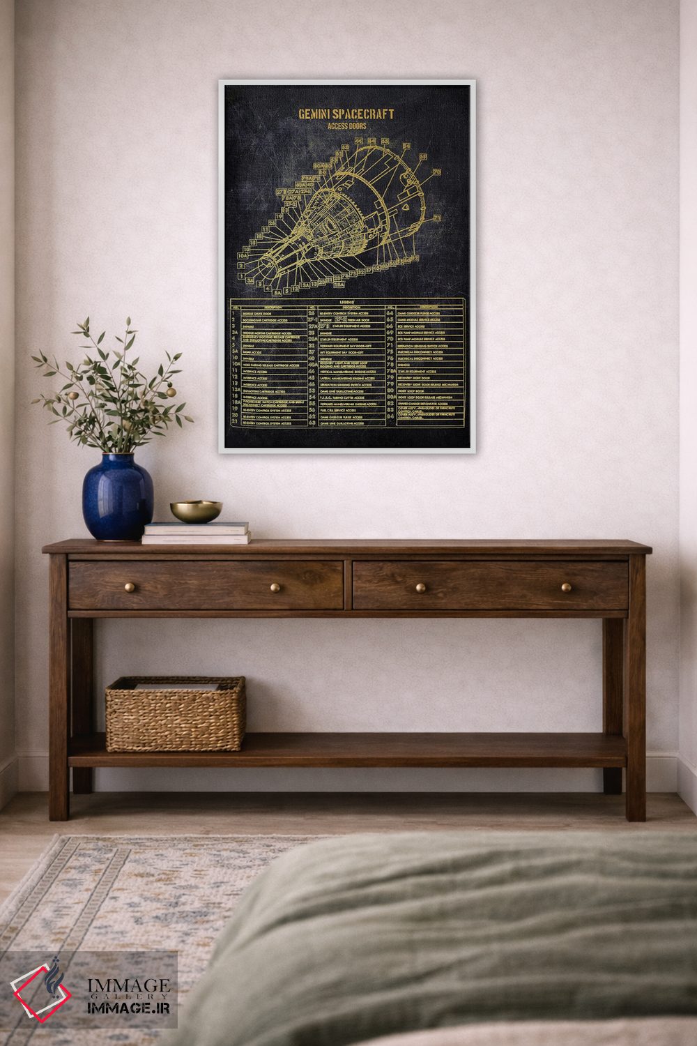 تابلو دکوراتیو جمینی طلایی اثر جوزف فرناندو - D3W