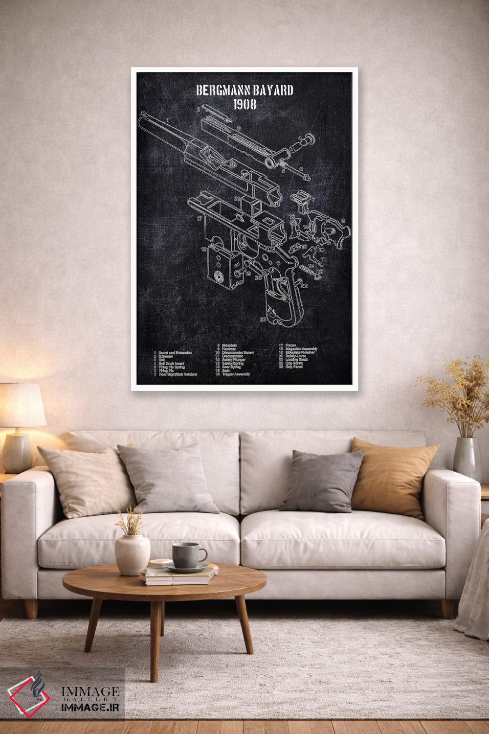 تابلو دکوراتیو برگمان بایارد اثر جوزف فرناندو - D1W